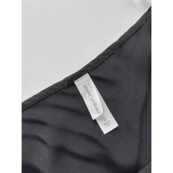 Aritzia WILFRED UNDER Secret Black Rayon Twill V-Neck Mini Slip Dress, Size S - Picture 9 of 15